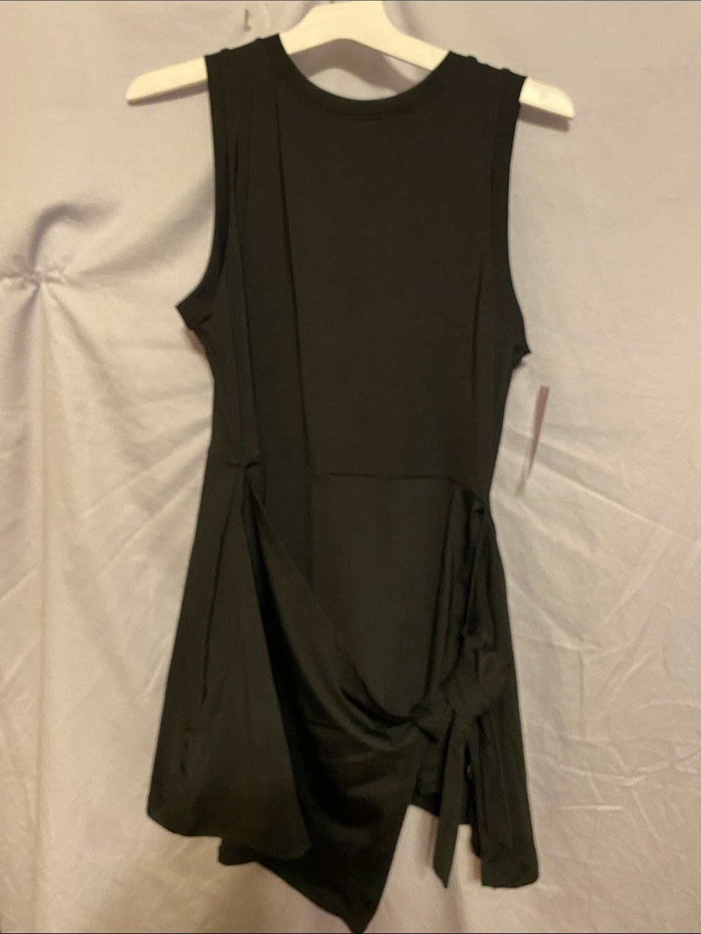 Universal Thread Black Sleeveless Asymmetrical Tie Dress with skort